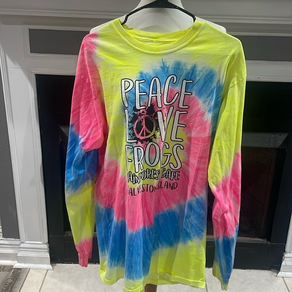 Peace Love Frogs long sleeve t-shirt - Picture 1 of 4